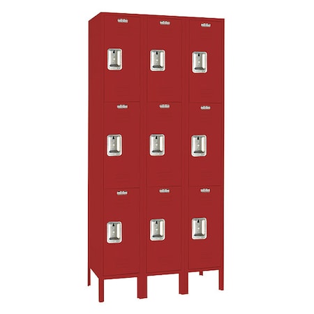 Lyon Wardrobe Locker, 45 in W, 15 in D, 78 in H, (2) Tier, (3) Wide YFC52523I