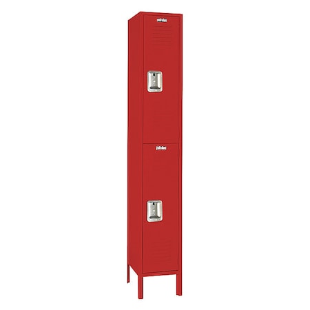 Lyon Wardrobe Locker, 12 in W, 12 in D, 66 in H, (1) Wide, (2) Tier YFC5242SU