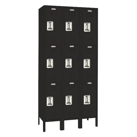 Lyon Wardrobe Locker, 45 in W, 15 in D, 78 in H, (2) Tier, (3) Wide KKC52523ISU