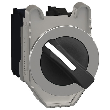 Schneider Electric Selector Switch, 2 Pos, 30 mm, Black XB4FD25