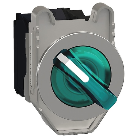 Schneider Electric SelectorSwitch, Illum, 2Pos, 30mm, Green XB4FK123B5