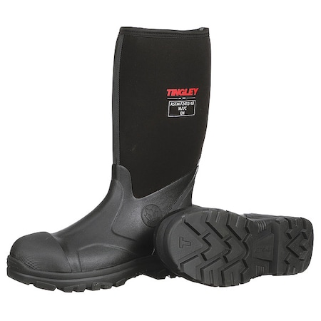 Tingley Men's Badger Tall Rubber Boots, Steel Toe, 15 in Height, Black, 11 87251