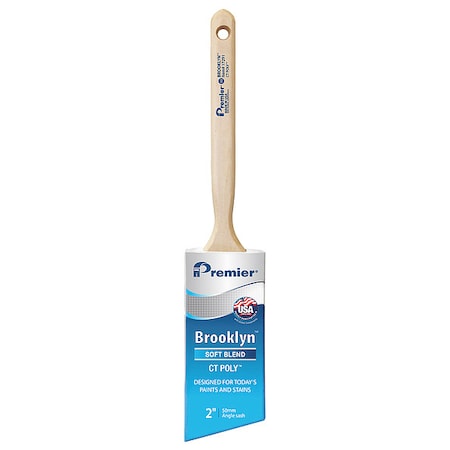 Premier 2" Angle Sash Soft, Polyester Bristle, Paint Brush, Hardwood Handle 17291