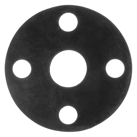 ZORO SELECT Full Face Buna-N Flange Gasket for 4" Pipe, 1/8" Thick, #150 BULK-FG-807