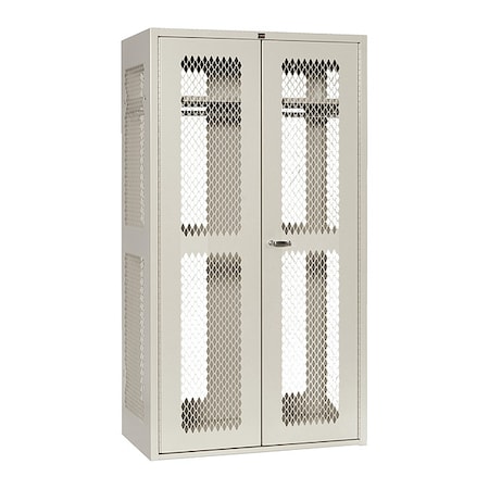 Lyon TA50 Gear Locker, (1) Tier, (1) Wide, Steel, Beige, Powder Coated Finish, 42 in W, 24 in D, 78 in H PP1100TA50
