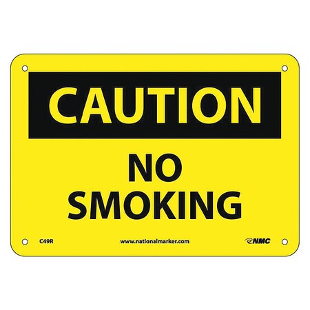 Nmc Caution No Smoking Sign, C49R C49R