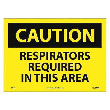 Nmc Caution Respirators Required In This Area Sign C71PB