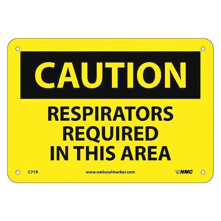 Nmc Caution Respirators Required In This Area Sign C71R