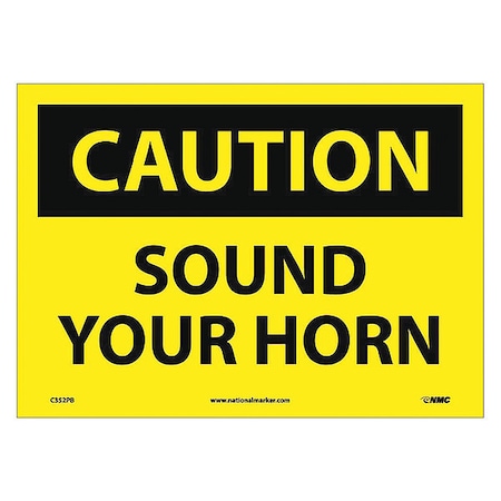 Nmc Caution Sound Your Horn Sign, C352PB C352PB