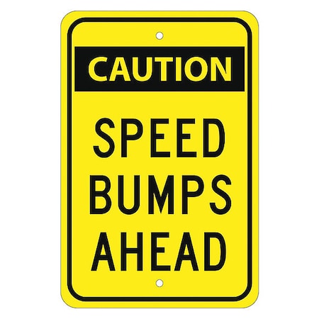 NMC Caution Speed Bumps Ahead Sign, TM159J TM159J