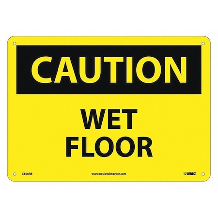 Nmc Caution Wet Floor Sign, C658RB C658RB