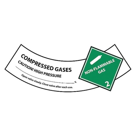 Nmc Compressed Air Cylinder Shoulder Label, Pk25 CY105AP