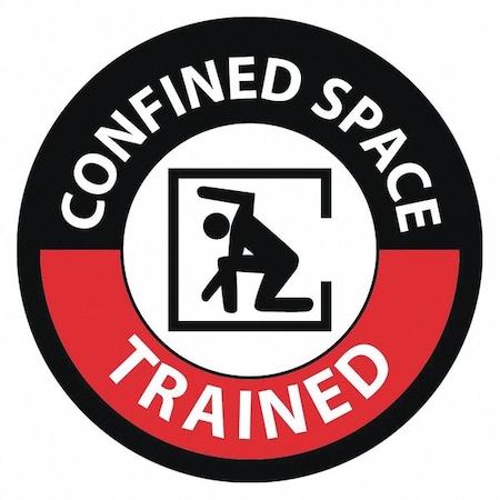 Nmc Confined Space Trained Hard Hat Label, Pk25 HH142