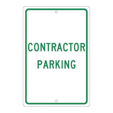 NMC Contractor Parking Sign, TM50H TM50H