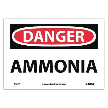 NMC Danger Ammonia Sign, D129P D129P