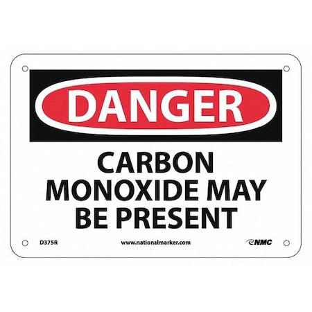 Nmc Danger Carbon Monoxide May Be Present Sign, D375R D375R
