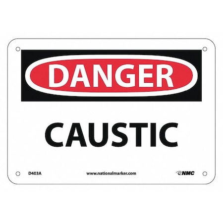 Nmc Danger Caustic Sign, D403A D403A