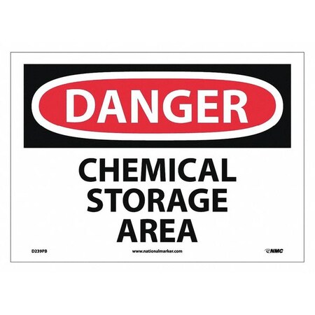 Nmc Danger Chemical Storage Area Sign, D239PB D239PB