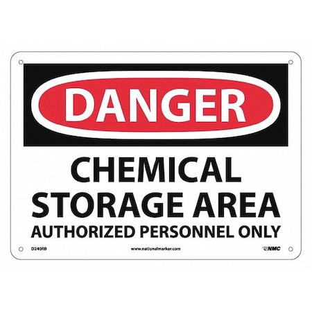 Nmc Danger Chemical Storage Area Sign, D240RB D240RB