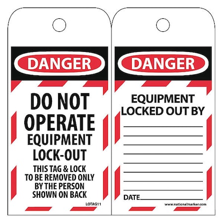 Nmc Danger Do Not Operate Equipment Tag TAR470