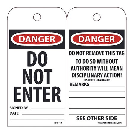 Nmc Rpt163 23 91 Danger Do Not Enter Pk25 Zoro Com