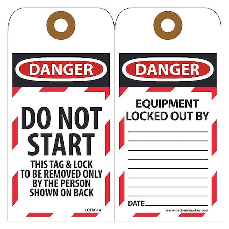 Nmc Danger Do Not Start This Tag, Pk10 LOTAG14