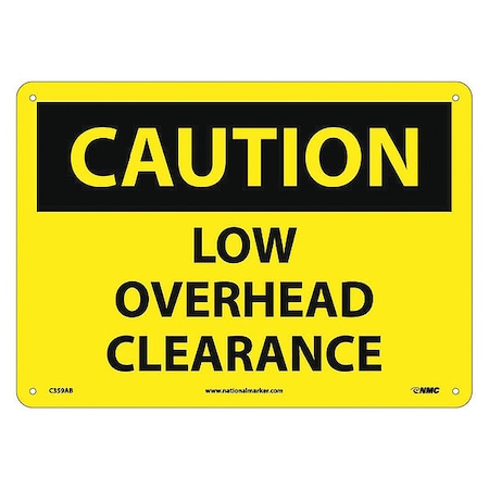 Nmc Caution Low Overhead Clearance Sign C359AB