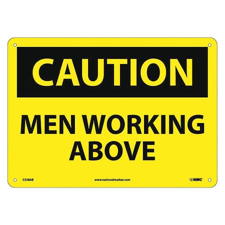 NMC Caution Men Working Above Sign, C558AB C558AB