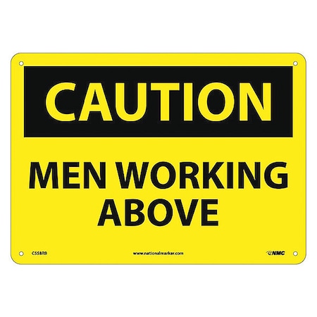 Nmc Caution Men Working Above Sign, C558RB C558RB