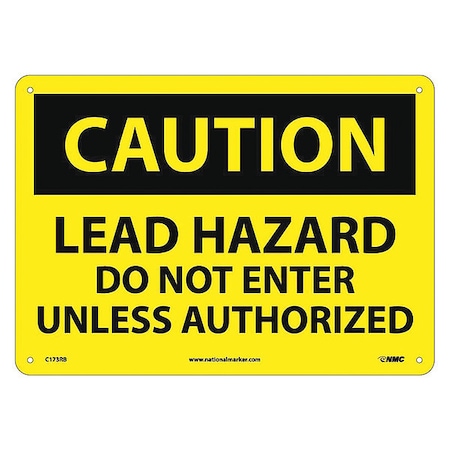 Nmc Caution Lead Hazard Do Not Enter Sign, C173RB C173RB