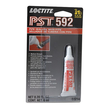 Loctite Thread Sealant, 592, 6mL Tube 88567