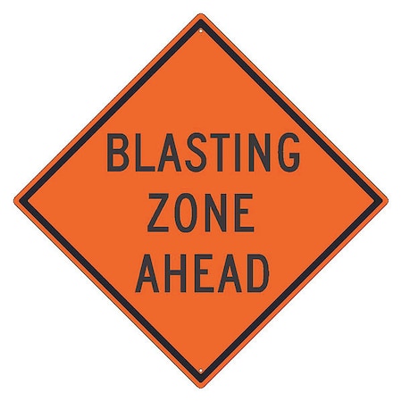 NMC TM237K, 30" x 30""Blasting Zone Ahead" Sign (Pack of 3 pcs)