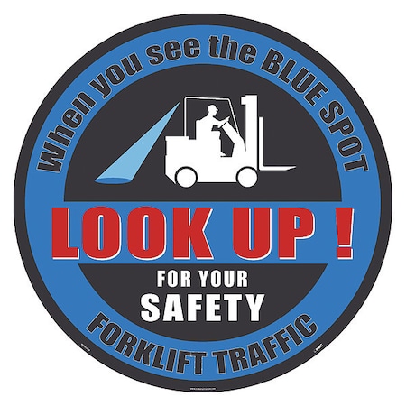 Nmc Blue Spot Look Up For Your Safety Forklift Traffic WF0836SW