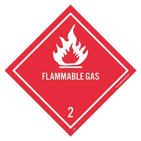 Nmc Blank Flammable Dot Label, Material: Pressure Sensitive Vinyl .002 DL2ALV
