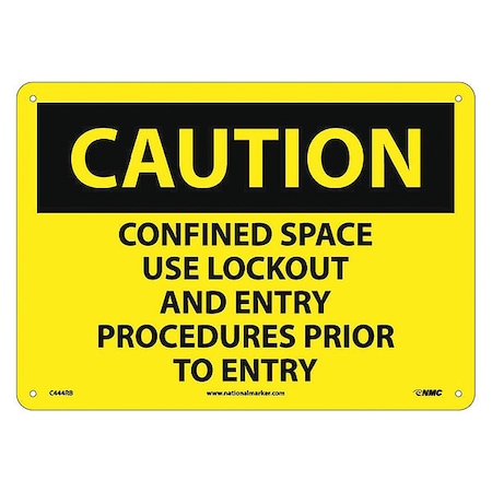 Nmc Caution Confined Space Sign, C444RB C444RB
