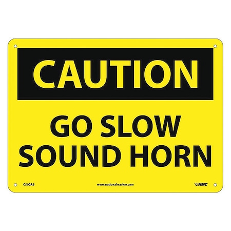 Nmc Caution Go Slow Sound Horn Sign, C500AB C500AB