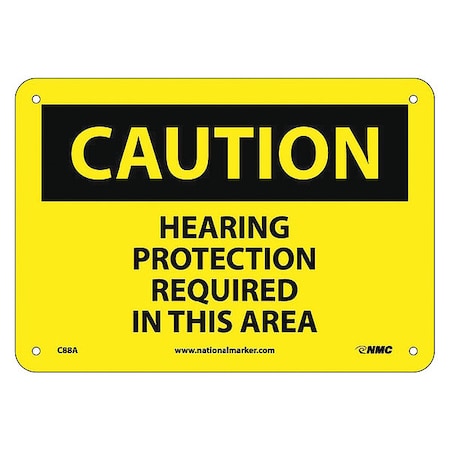 Nmc Caution Hearing Protection Required In This Area Sign C88A