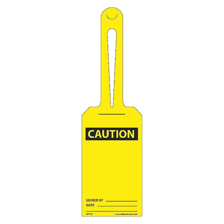 Nmc Caution Header Ez Hang Tag, Pk25 RPTH8