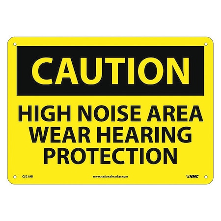 Nmc Caution High Noise Area Wear Hearing Protection Sign C521AB