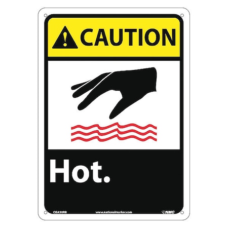 Nmc Caution Hot Sign, CGA30RB CGA30RB