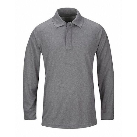 Propper Short Sleeve Tactical Polo, 100% Polyester Double Pique Knit, Button, 1 Pocket(s), Heather Gray, XL F53620A023XL