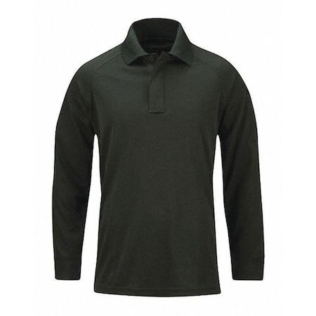 Propper Short Sleeve Tactical Polo, 100% Polyester Double Pique Knit, Button, 1 Pocket(s), Dark Green, 4XL F53620A3114XL