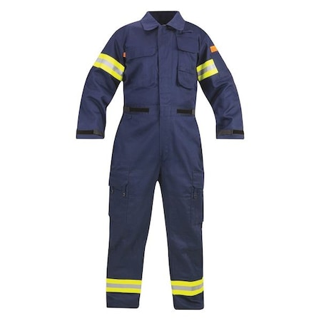 Propper Extrication Suit, Fire Resistant Cotton; Nylon, 7.7 oz Fabric Weight, 34 in Inseam, Navy, XL F51412X412XL3