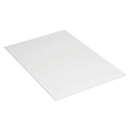 Zoro Select Plastic Corrugated Sheets, 48" x 96", White 56EC58