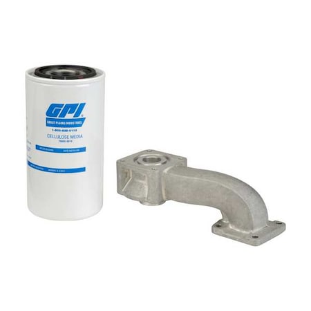 Gpi Fuel Filter Kit, 10micron, 25 gpm, 50psi, 8 in L 129500-01