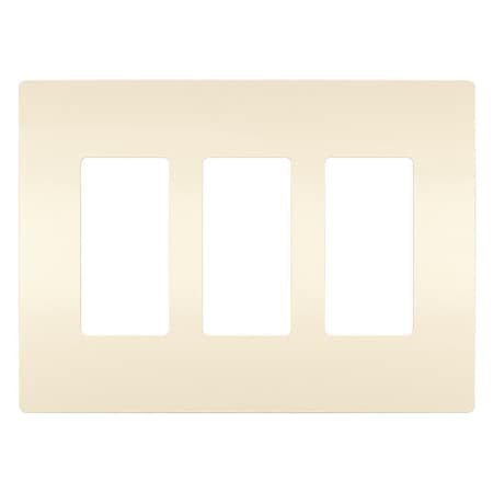 Zoro Select Rocker Wall Plate, Number of Gangs: 3 Plastic, Smooth Finish, Almond RWP263LA