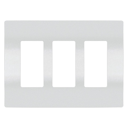 Zoro Select Rocker Wall Plate, Number of Gangs: 3 Plastic, Smooth Finish, White RWP263W