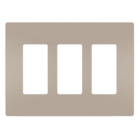 Zoro Select Rocker Wall Plate, Number of Gangs: 3 Plastic, Metallic Finish, Nickel RWP263NICC6