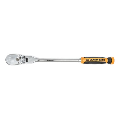 Gearwrench 1/2" Drive 90 Geared Teeth Teardrop Head Hand Ratchet, 16.9" L, Full Polish Chrome Finish, 81370T 81370T
