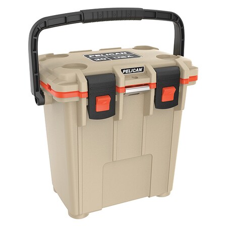 Pelican Chest Cooler, 20.0 qt. Cap., Tan Body 20Q-2-TANORG